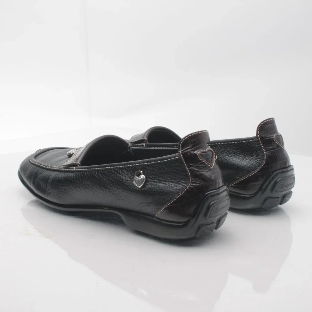 Brighton URSA Black Leather Elegant Driving Shoes Loafers 8.5N - Picture 8 of 16